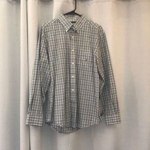 Nautica plaid button down- wrinkle resistant- L